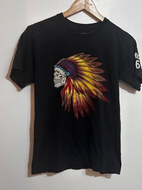 Vans Black Graphic Tee with Red Logo
